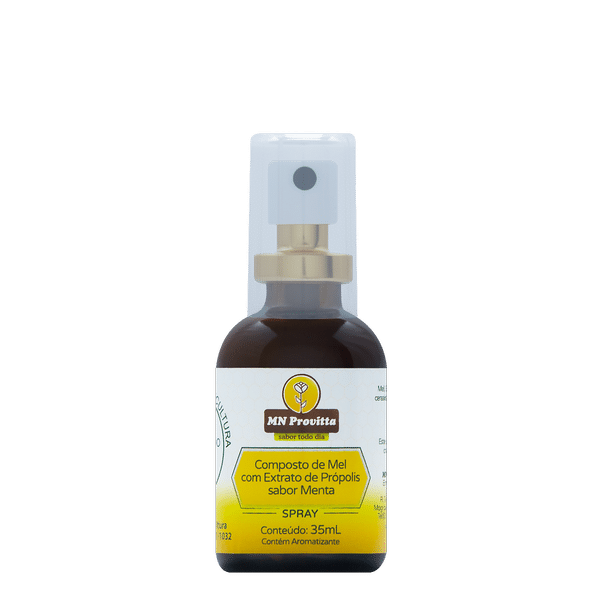 Spray 'MN Provitta - Mint' - Compound of Honey and Green Propolis Extract for Natural Throat Relief