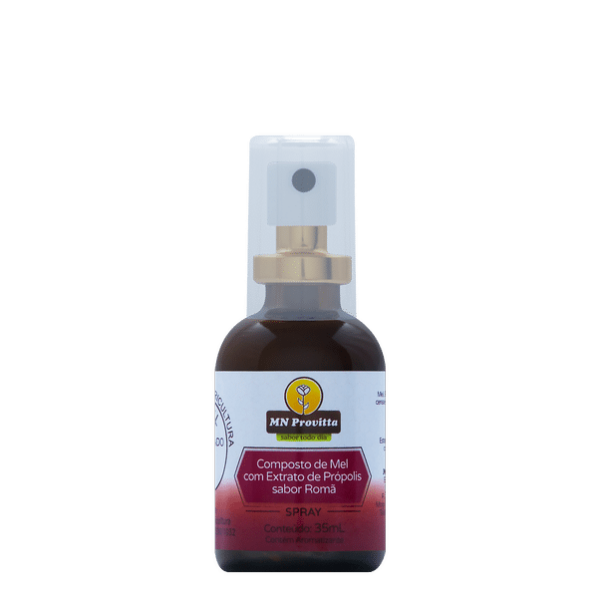 Spray 'MN Provitta - Pomegranate' - Compound of Honey and Green Propolis Extract for Natural Throat Relief