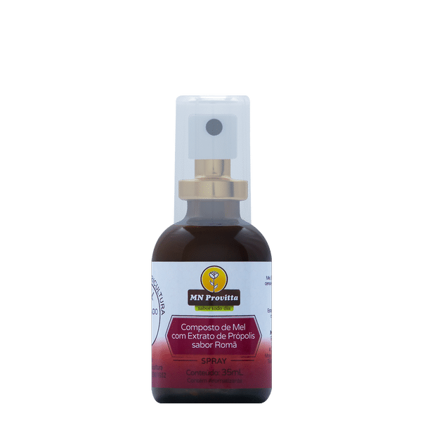 Spray 'MN Provitta - Pomegranate' - Compound of Honey and Green Propolis Extract for Natural Throat Relief