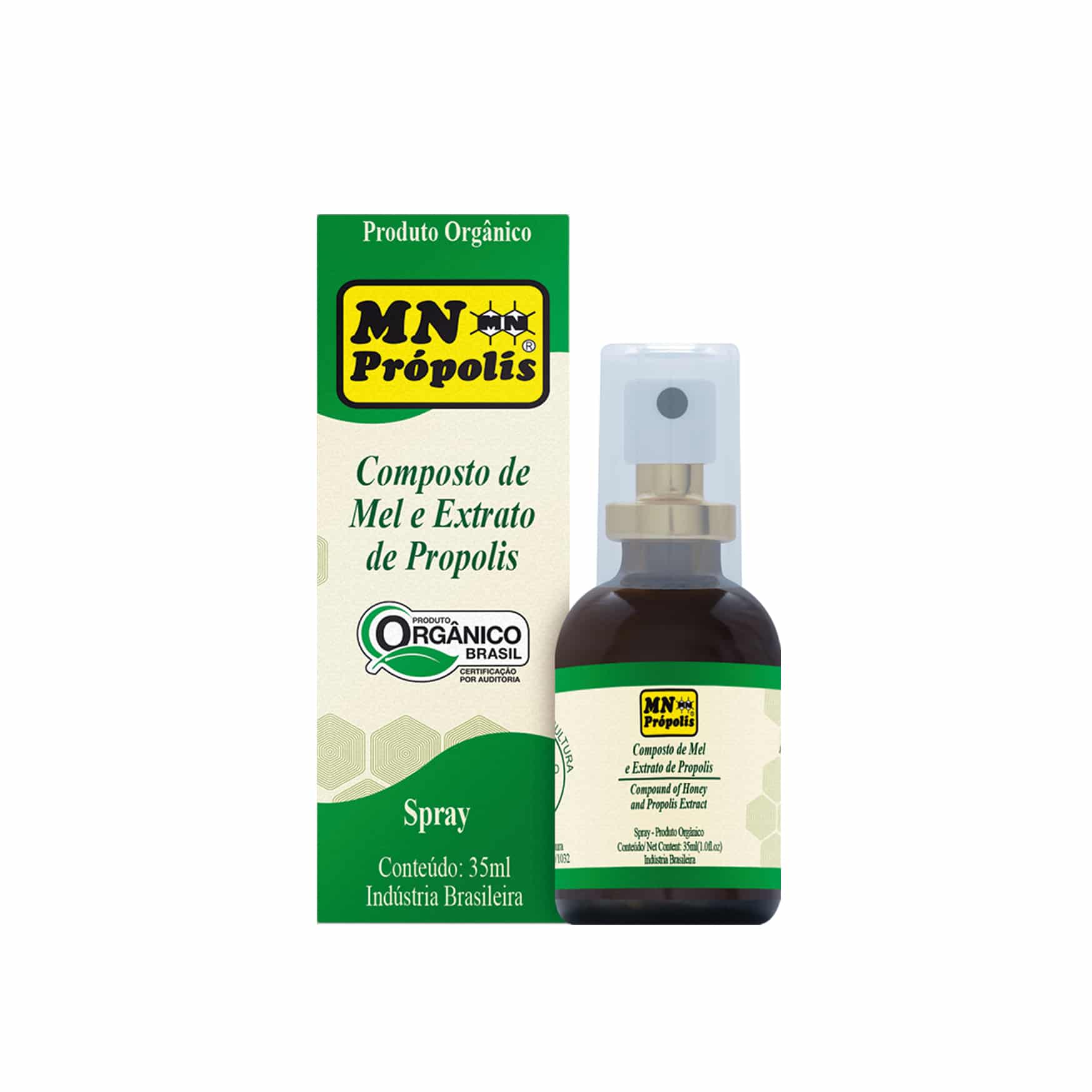Organic Spray 'S' - Compound of Honey and Green Propolis Extract Mint-flavored - The True Power and Intensity of Nature