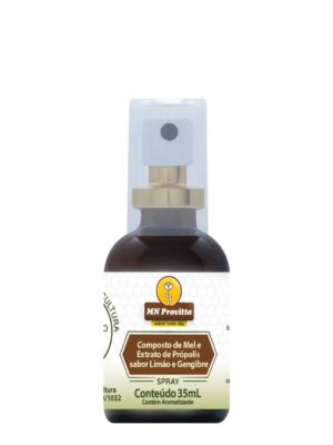 Spray 'MN Provitta - Lime and Ginger' - Compound of Honey and Green Propolis Extract for Natural Throat Relief